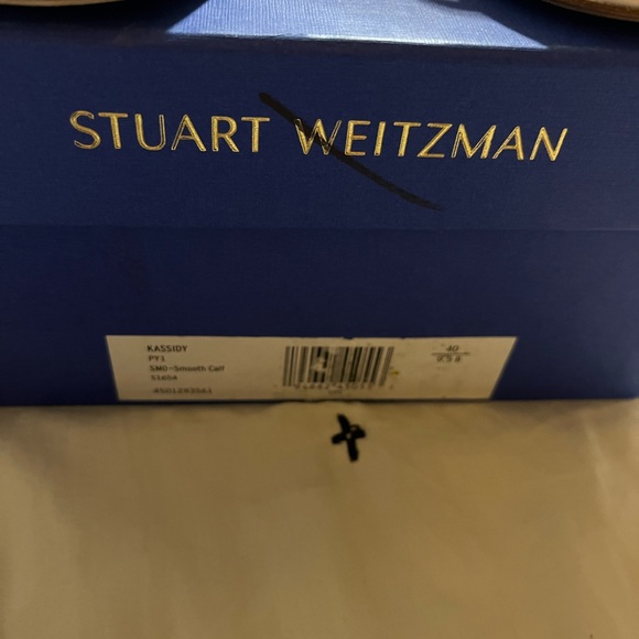 New Stuart Weitzman New Kassidy Heeled Sandal Color:Seashell 8.5 B Medium Width - Picture 10 of 17